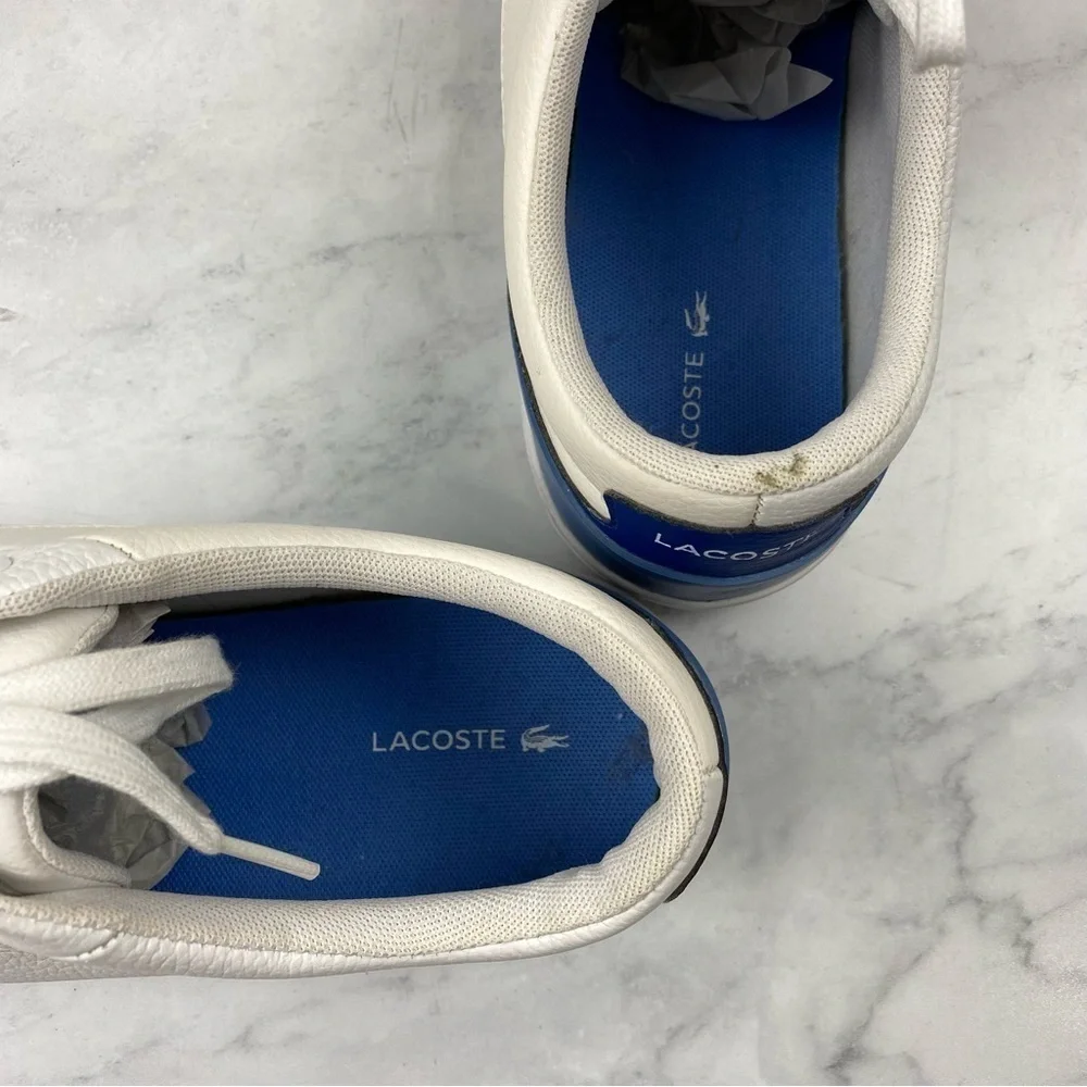 Lacoste: Men's Lace Up Sporty Casual White Tennis Shoes Sneakers Preppy Size‎ 12